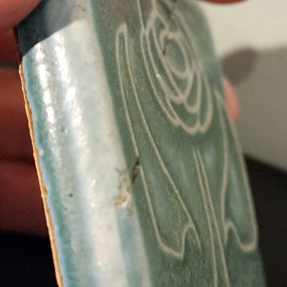 Vintage Pewabic Tile Rose Design - Picture 9 of 16